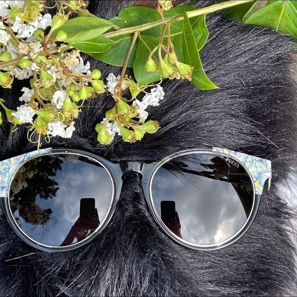 NWT EMILIO Pucci Gradient Oval 55mm Black Sunnies Shades Sunglasses - Picture 14 of 16